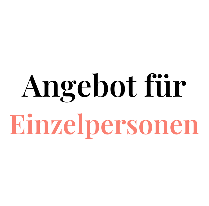 Angebot für Einzelpersonen in schwarzer und roter Schrift.