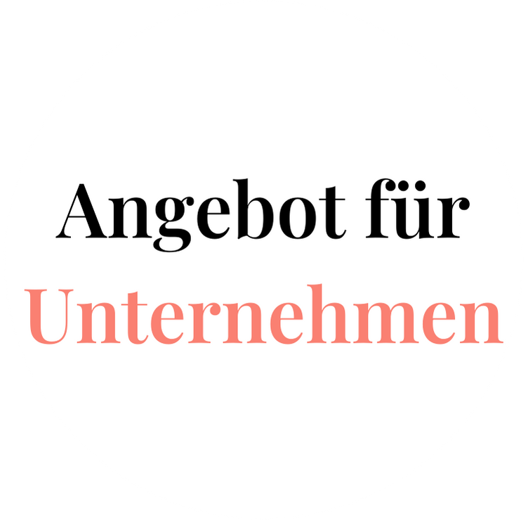 Angebot für Unternehmen in schwarzer und roter Schrift auf weißem Hintergrund.